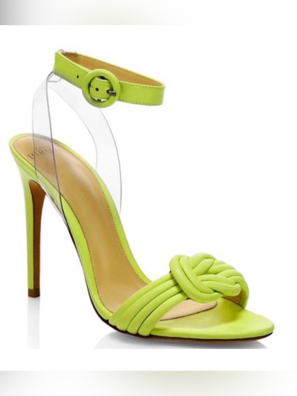 Alexandre Birman yellow Vicky knotted Vinyl & Leather sandals,